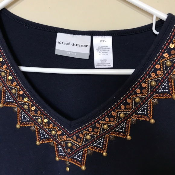 Blue Top With Bead Detail - Picture 2 of 2